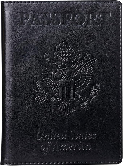 TIGARI Passport Holder for Travel Women Men, Valentines Day Gifts PU Leather Wallet Cover Case Sleeve, Waterproof Protected Document Organizer, Vacation Plane Cruise Travel Essentials