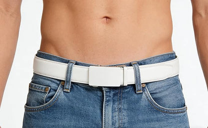 Lingli Men's Belt,Ratchet Dress Belt with Automatic Buckle Brown/Black-Trim to Fit-35mm wide