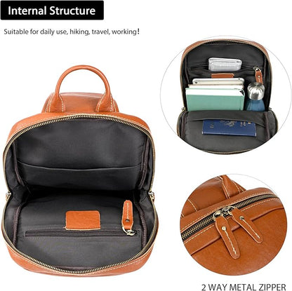 LANNSYNE Full Grain Leather Sling Bag For Men, Crossbody Chest Daypack Fits 10.5" iPad, Men’s Crossbody Bag