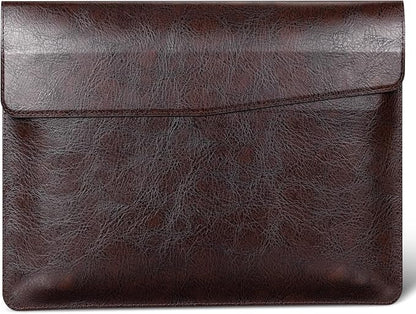 14 Inch Leather Laptop Sleeve for MacBook Pro 14 Inch M5 M4 M3 M2 M1 Pro/Max Case,Premium Protective Case Cover with Magnetic Closure-Vintage Mocha Brown