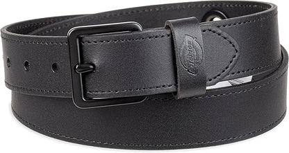 Dickies mens Genuine Leather Belt – Durable Casual Style, Regular & Big and Tall Sizes