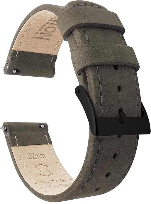 BARTON WATCH BANDS - Top Grain Leather Watch Bands Compatible with Apple Watch Models - 1, 2, 3, 4, 5, 6, 7, 8, 9, 10, SE, Ultra & Ultra 2