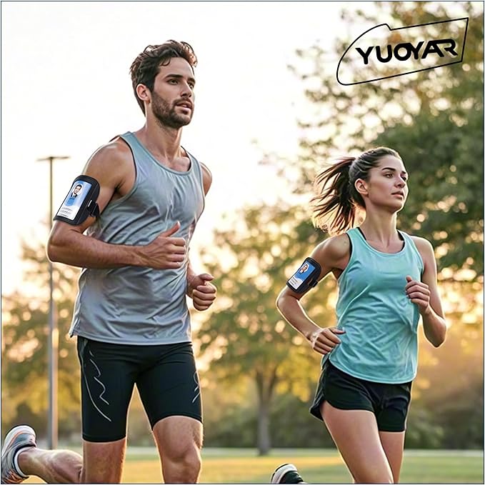 Yuoyar 3 Pcs Leather ID Arm Badge Holder - Adjustable Badge Holder Armband for Women Men - Wrist ID Badge Holder