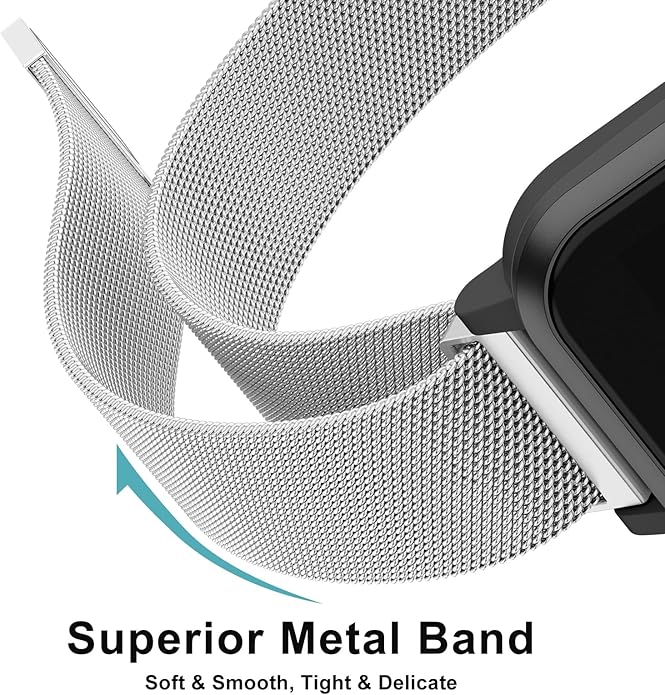 Vanjua 18mm 19mm 20mm 22mm Watch Band Quick Release Replacement Wristbands, Stainless Steel Metal Mesh Loop Adjustable Magnetic Replacement Straps Bands for Men Women