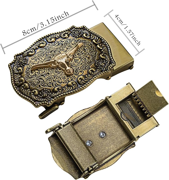 Dubulle Designer Mens Belts, Sliding Automatic Buckle Ratchet Dress Belt TOP Genuine Leather Strap Gifts