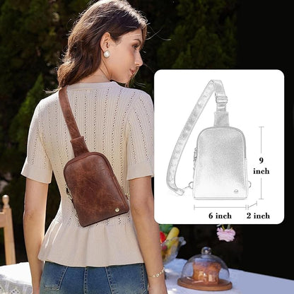 INICAT Small Sling Bag for Women Everyday & Travel Crossbody Bags Lightweight Cross Body Purses Vegan Leather
