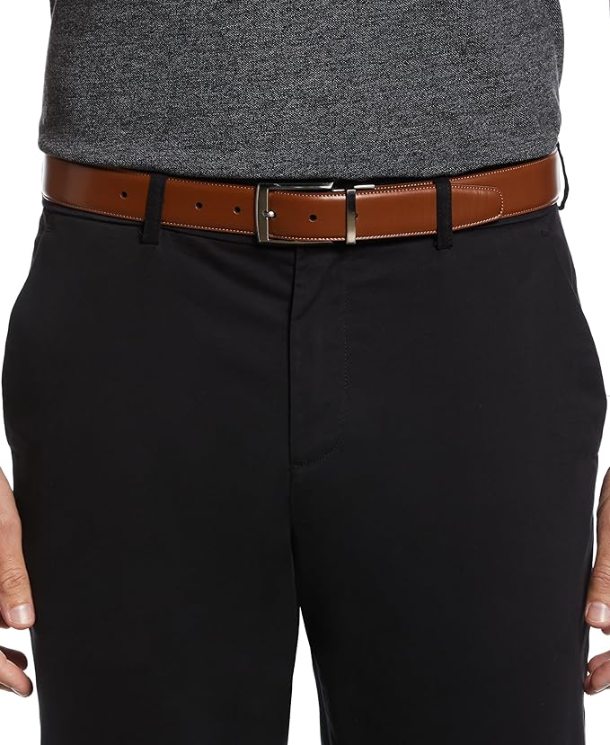 Perry Ellis Men's Portfolio Amigo Reversible Bonded Leather Belt (Available in Big & Tall)