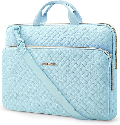 BAGSMART Laptop Case 15.6 Inch, Lightweight Laptop Bag Compatible with MacBook Pro 16 Inch,15.6 Inch HP,Dell,Acer Aspire,Asus Notebook, Protective Case with Shoulder Strap,Pocket,Handle, Blue