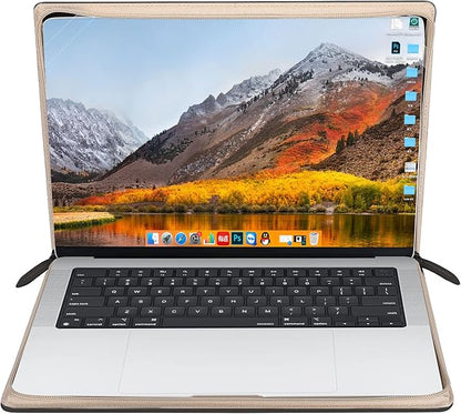 MOSISO Compatible with MacBook Pro 14 inch Case 2025-2021 M5 A3434 M4 A3112 A3185 A3401 M3 A2918 A2992 M2 A2779 M1 A2442, PU Leather Laptop Sleeve Vintage Zippered Protective Case Cover, Black