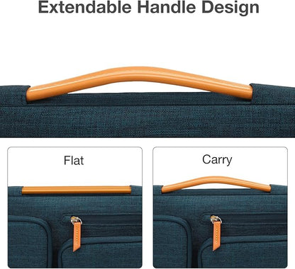 MOSISO 360 Protective Laptop Case 16 inch, 15-15.6 inch Laptop Sleeve Compatible with MacBook Pro 16, HP Acer Dell Lenovo ASUS, Side Open Carrying Case with 4 Zipper Pockets&Handle, Teal Green