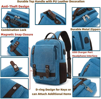 Leaper Retro Crossbody Bag Sling Bag Canvas Messenger Bag for Men Women Shoulder Bag Crossbody Handbags Satchel Travel Bag