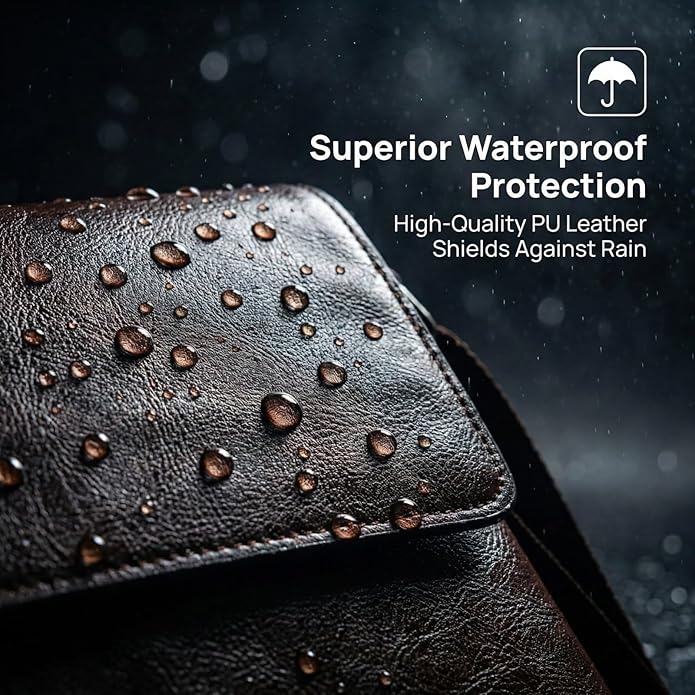 Messenger Bag for Men, 13 inch Purse Crossbody Bag, Waterproof Shoulder Bag for Office Business