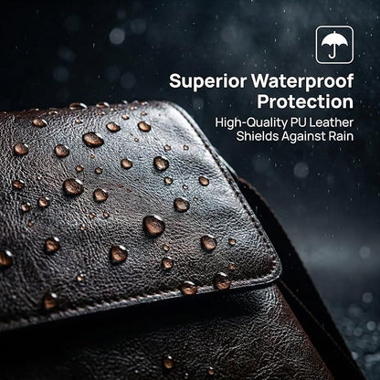 Messenger Bag for Men, 13 inch Purse Crossbody Bag, Waterproof Shoulder Bag for Office Business