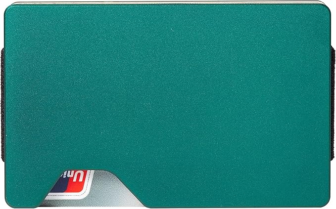 Minimalist Slim Wallet for Men,RFID Blocking Metal Wallet,Aluminum Credit Card Holder & Money Clip 12-15 Cards,Slim Rfid Front Pocket Mens Wallet,Forest Green