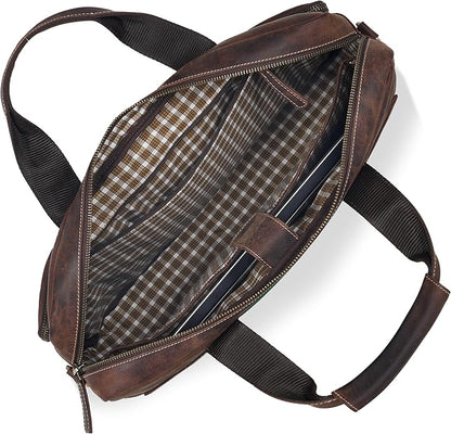 Oak Leathers Leather Messenger Bag for Men and Women - Laptop Briefcase Bag For College, Office, Adjustable Shoulder Strap