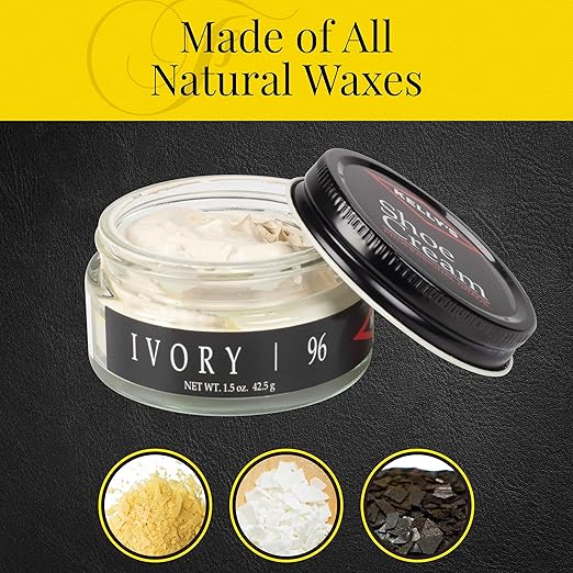 Kelly's Ivory Shoe Polish 1.5 oz - Professional Leather Shoe Cream