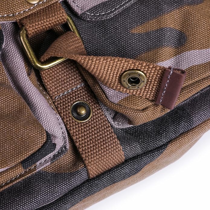 Gootium Canvas Messenger Bag - Vintage Crossbody Shoulder Bag Military Satchel