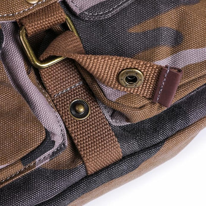 Gootium Canvas Messenger Bag - Vintage Crossbody Shoulder Bag Military Satchel