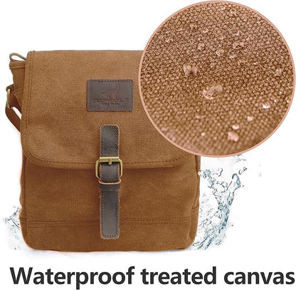 Canvas Messenger Bag Small Crossbody Bag Casual Travel Working Tools Bag Shoulder Bag Hold Phone Handset Anti Theft | Small, Casual, Travel, Working Tools Bag, Hold Phone, Handset