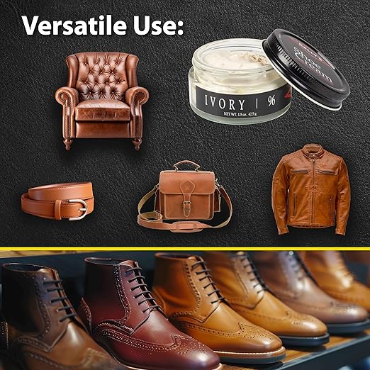 Kelly's Ivory Shoe Polish 1.5 oz - Professional Leather Shoe Cream