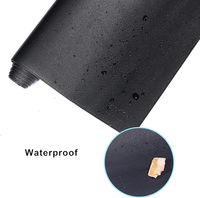 Cacoy 51" x 24" Leather Desk Mat, Office Desk Blotters, Large Computer Gaming Mouse Pad XXL, Waterproof PU Leather Laptop Table Cover Protector, Executive Desktop Accessories (Black)