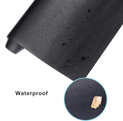 Cacoy 40" x 16" Leather Desk Mat for Home Office, Large PU Leather Desk Pad Protector, Waterproof & Scratch Resistant Computer Keyboard Mouse Mat, Office Desk Accessories Desk Matt for Desktop (Black)