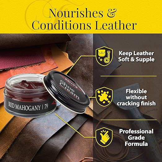 Kelly's Red Mahogany Shoe Polish 1.5 oz - Professional Leather Shoe Cream
