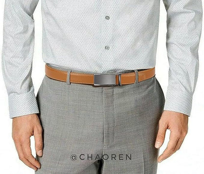 CHAOREN Mens Dress Belt - Mens Ratchet Belt Leather for Dress Pant - Micro Adjustable Belts Fit Everywhere