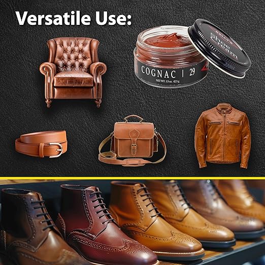 Kelly's Cognac Shoe Polish 1.5 oz - Professional Leather Shoe Cream