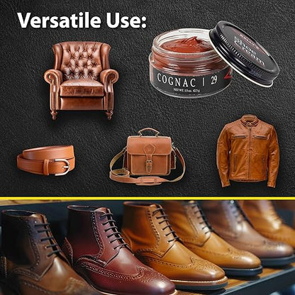 Kelly's Cognac Shoe Polish 1.5 oz - Professional Leather Shoe Cream