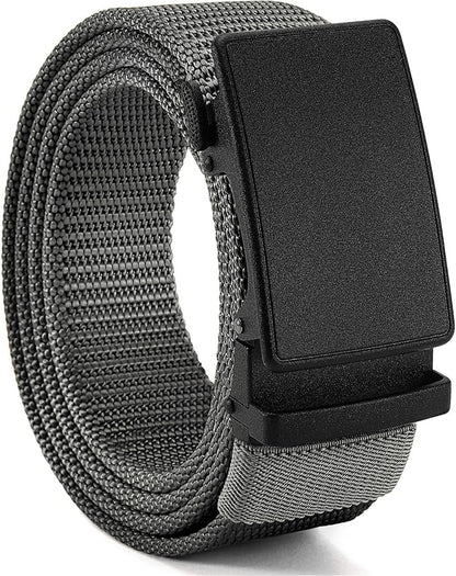CHAOREN Nylon Ratchet Belts for Men - Adjustable Casual Work Belt with Slide Buckle - Trim to Fit