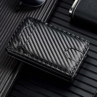 Card Wallet for Men Slim Minimalist: Smart Pop Up Wallets with Money Clip - RFID Front Pocket Credit Card Holder - Gift for Men Husband