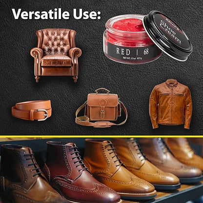 Kelly's Red Shoe Polish 1.5 oz - Professional Leather Shoe Cream