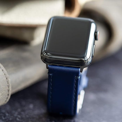 BARTON WATCH BANDS - Top Grain Leather Watch Bands Compatible with Apple Watch Models - 1, 2, 3, 4, 5, 6, 7, 8, 9, 10, SE, Ultra & Ultra 2