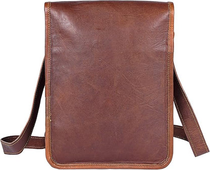 11 inch Small Crossbody Shoulder Genuine Leather iPad/Tablet Vintage Messenger Bag For 10.5 inch iPad Pro for Women & Men