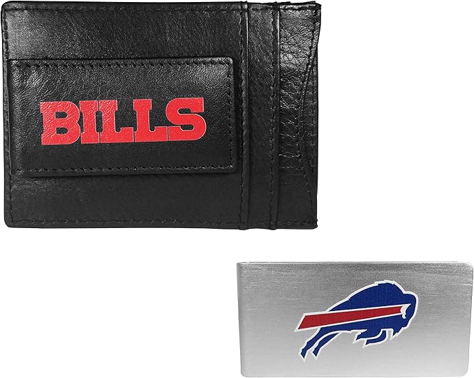 Siskiyou Sports NFL unisex Leather Cash & Cardholder & Money Clip