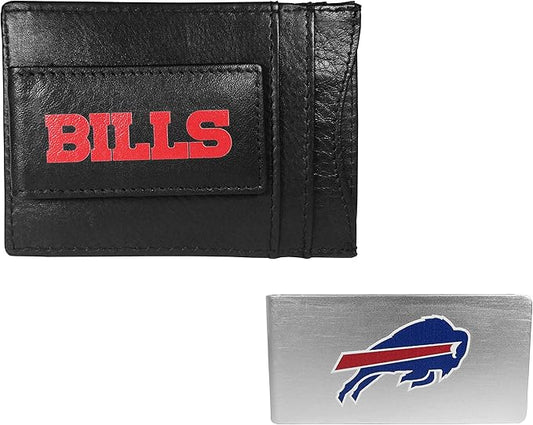 Siskiyou Sports NFL unisex Leather Cash & Cardholder & Money Clip