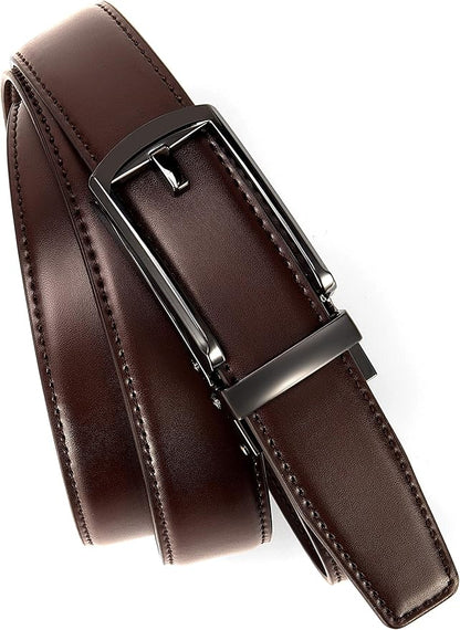 CHAOREN Mens Dress Belt - Ratchet Belt Leather 1 1/4" Comfort Click - Perfect Companion to Mens Dress Shoes