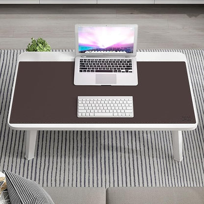 Cacoy 40" x 16" PU Leather Desk Pad Blotters, XXL Large Computer Mouse Pad for Office and Home Work, Waterproof Desk Mat Protector Gaming Keyboard Mousepad (Dark Brown)