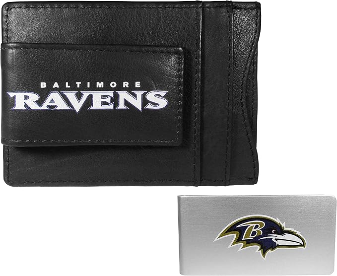 Siskiyou Sports NFL unisex Leather Cash & Cardholder & Money Clip