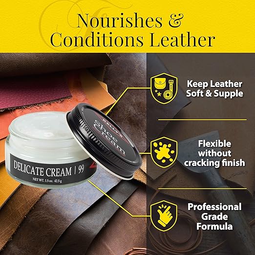 Kelly's Delicate Cream Shoe Polish 1.5 oz - Professional Leather Shoe Cream