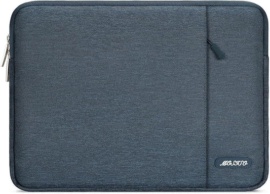 MOSISO Laptop Case 15 inch, 15 inch Laptop Sleeve Compatible with MacBook Air M5 A3448 M4 A3241 M3 A3114 M2 A2941 2026-2023, Dell XPS, Polyester Vertical Computer Sleeve Bag with Pocket, Haze Blue