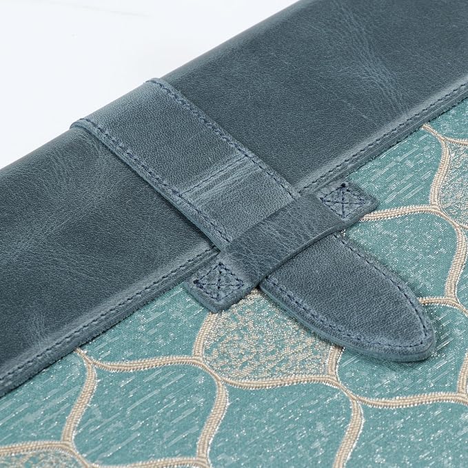 LONDO Leder Hülle Kompatibel mit MacBook Pro 14 & Air 13-13.3 Zoll (M5, M4, M3, M2, M1, Pro, Max) & iPad Pro 12.9, Premium Vollleder Laptop Tasche, Blue Modelle 2020 bis 2026