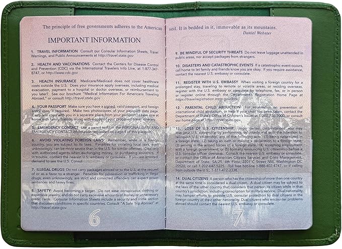 Emerald Green Genuine Leather RFID Passport Cover