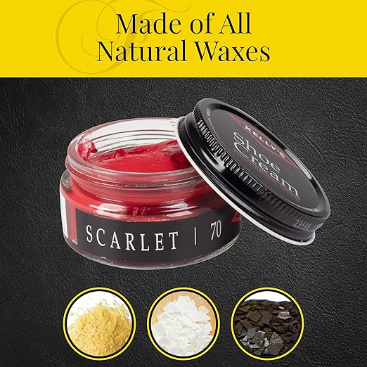 Kelly's Scarlet Shoe Polish 1.5 oz - Professional Leather Shoe Cream
