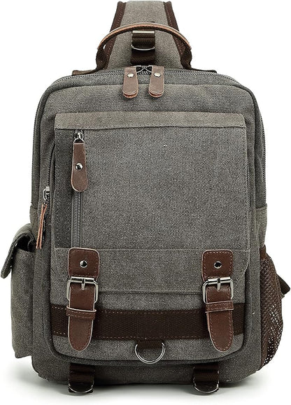 Sechunk Canvas Messenger Bag Sling Bag Crossbody Bag Shoulder Bag Retro Cross Body Handbags