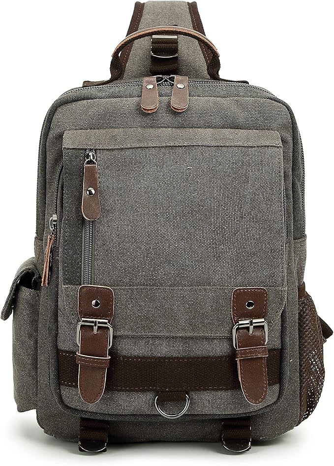 Sechunk Canvas Messenger Bag Sling Bag Crossbody Bag Shoulder Bag Retro Cross Body Handbags