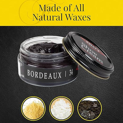 Kelly's Bordeaux Shoe Polish 1.5 oz - Professional Leather Shoe Cream
