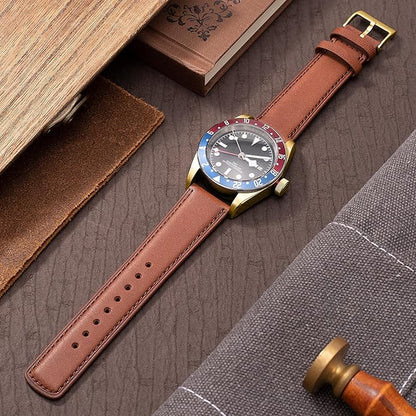 SEURE Quick Release Watch Band,Top Genuine Leather Watch Straps 19mm 20mm 21mm 22mm 24mm for Men and Women