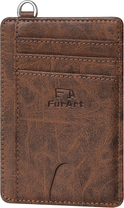FurArt Slim Minimalist Wallet, Front Pocket Wallets, RFID Blocking, Credit Card Holder for Men